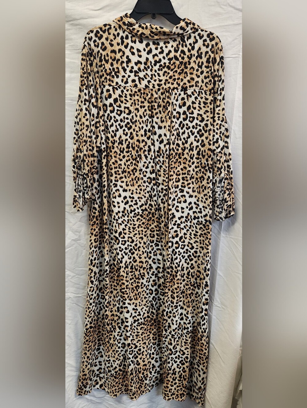 Savanna Jane Leopard Duster Dress with Red Rose Embroidery - Picture 3 of 3